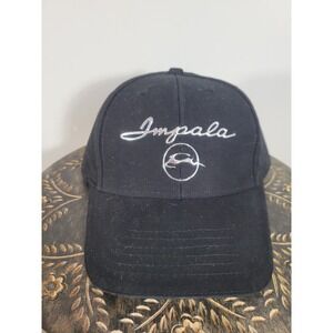 Impala Chevy Black Hat Raised Logo Adjustable Strap